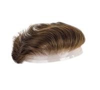 Extensiones de cabello Parche frontal del pelo de los hombres cabello humano for Color marrón pedazo lleno cordón la rayita frente accesorios(#4)