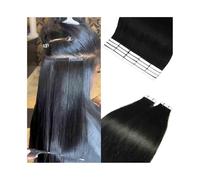 Extensiones de cabello, Pelucas for mujer, 20 unidades, extensiones de cabello liso, cinta invisible de doble cara Extensiones de cabello humano con cinta adhesiva(16 inch)