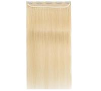 Extensiones de cabello Remy de una pieza, 3/4 de cabeza completa, con clip for mujer, que aportan volumen. Easy Installation and Removal(Bleach Blonde,18inch)