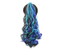 Extensiones De Cabello Sintético Con Clip De 20 Pulgadas Y Reflejos Para Cola De Caballo Accesorio Para Cabello Largo Y Rizado Con Garra Para Mujer 2H20ch61c