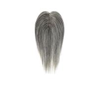 Extensiones de cabello sintético liso y sedoso de 10 pulgadas for mujer, sin flequillo, con base de encaje de 4,3 x 3,2 pulgadas.(Dark Grey)