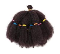 Extensiones de cabello sintético natural Afro Kinky Twist, 6 paquetes de extensiones de cabello trenzado Marley de 12 pulgadas preestiradas, con resorte y ganchillo. Wear and Go(#99J)