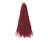 Extensiones de cabello sintético trenzado a crochet for mujeres negras hechas a mano. Easy Installation and Removal(BUG,18inch)