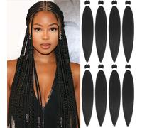 Extensiones de cabello trenzado de 30 pulgadas, 8 paquetes, trenzas sint ticas profesionales de crochet, textura suave Yaki, ajuste con agua cali