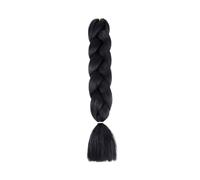 Extensiones de cabello trenzado for mujer, 2 paquetes de 100 g/paquete, 24 pulgadas, cabello trenzado sintético de alta temperatura for trenzas de ganchillo retorcidas. Easy Installation and Removal(B