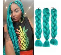 Extensiones de cabello trenzado jumbo para giros DIY ganchillo trenzado Jumbo trenzas Kanekalon 3 unids/lote 100 g/pcs color azul cielo 24 pulgadas