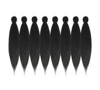 Extensiones de cabello trenzado preestirado de 24 pulgadas, 8 paquetes de trenzas sintéticas de ganchillo, pelo natural de ganchillo fácil trenzado, ajuste de agua caliente, textura Yaki suave