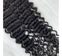 extensiones de cinta Human Hair Extensions 18Inches Tape in Remy Curly Hair Bundles For Women 40G Extensiones de cabello(1B)