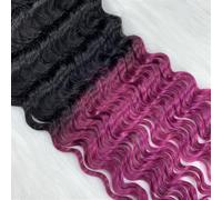 extensiones de cinta Human Hair Extensions 18Inches Tape in Remy Curly Hair Bundles For Women 40G Extensiones de cabello(T1purple)