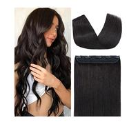 Extensiones de Clip Clip en extensiones de cabello humano One Piece 5 Clips Cabello humano real Postizos 12-26 pulgadas 120 g/Set Extensiones de cabello humano natural suave y recto for mujeres Clip
