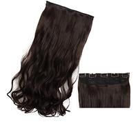 Extensiones de Clip Clip in Hair Extensions One Piece Synthetic Long Wavey Hair Extensions for Women 22/32 inch Natural High Temperature Fibre 5 Clips in Hairpiece Clip in Extension (Color : 2-33, S