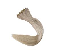 Extensiones de Clip Extensiones de cabello con clip, Balayage Ombre Marrón a rubio sucio 120 g Extensiones de cabello con clip de doble trama Cabello humano real Extensiones de cabello Remy rectas con