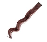 Extensiones de Clip Extensiones de cabello de color One Piece 20 "Body Wave Clip en accesorios for el cabello for niñas, mujeres, niños, multicolor Party Clip en sintético Rainbow Hairpiece Clip in Ex