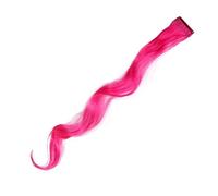 Extensiones de Clip Extensiones de cabello de color One Piece 20 "Body Wave Clip en accesorios for el cabello for niñas, mujeres, niños, multicolor Party Clip en sintético Rainbow Hairpiece Clip in Ex