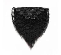 Extensiones de clip YaKi de cabello humano real, 8 unidades, 120 g, cabello Remy brasileño rizado for mujeres.(26inch)