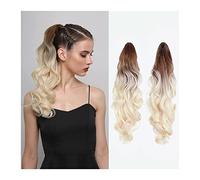 Extensiones de cola de caballo 18 pulgadas Curly Wave Mini Jaw Ponytails Pony Tail Hairpiece Clip en Hair Claw Ponytail Extension Extensiones Fibra sintética for mujeres para mujeres(Color:007)