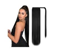 Extensiones de cola de caballo Cabello humano envolvente Extensiones de cabello Remy largas y rectas Color natural Clip de cabello Remy de Malasia en extensiones de cabello Postizo(26inches)
