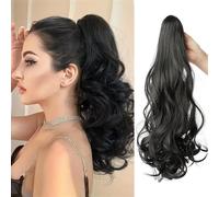 Extensiones de cola de caballo Clip de garra de cola de caballo rizado largo sintético en extensión de cabello de cola de caballo for mujeres estilo diario sin esfuerzo de 20 pulgadas para mujeres(8H6