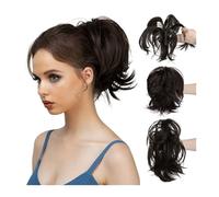 Extensiones de cola de caballo Coleta falsa de pelo rubio falso for mujer, pinza de garra sintética en extensiones de cabello de cola de caballo, moño de pelo Diy para mujeres(4)