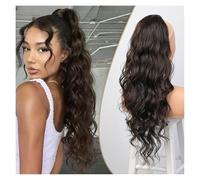 Extensiones de cola de caballo Extensiones de cola de caballo sintéticas for mujeres postizo de cola de caballo sintético esponjoso largo ondulado Natural suave Postizos de cola de caballo(4)