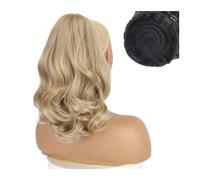 Extensiones de cola de caballo Short Drawstring Ponytail Hair Extension for Women, 18 Inch Natural Wave Ponytail Extension Clip in Synthetic Wave Ponytail Hairpiece para mujeres (Color : 16, Size :