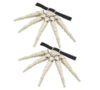 Extensiones de dedos articuladas mecánicas, garras de dedo de esqueleto ajustables, accesorios de cosplay de Halloween, mano de metal flexible, accesorios de disfraz de terror, cubiertas de dedos