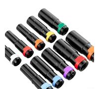 Extensiones de enchufe de vástago hueco de 12 piezas diseñadas para sistemas de llave eléctrica y taladro de 1/2 pulgada (13 mm)