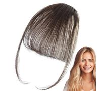 Extensiones de flequillo humano con clip, flequillo con clip, flequillo real, extensiones de flequillo de cabello humano | Flequillo francés con clip en flecos falsos, elegantes postizos de color