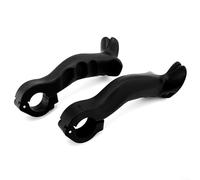 Extensiones de manillar de bicicleta de montaña, extremos de barra de nailon ajustables para mayor control y comodidad, extensores de agarre ergonómicos para bicicletas de carretera MTB, negro, 1 par