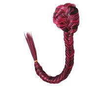 Extensiones De Moño De 20.0 In Con Cordón Sintético Para Cola De Caballo, Extensión De Pelo, Cola De Caballo, Color Negro Natural, Trenza De Espina De Pescado, Extensión De Moño (F1)