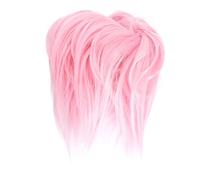 Extensiones de moño desordenado, trozo de pelo ajustable, banda elástica natural despeinada, moños para mujeres, niñas, fiestas, bodas (Q17-rosa claro#)