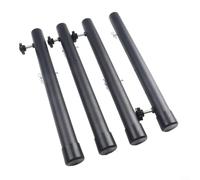 Extensiones de patas de mesa de acero para mesas plegables con alturas ajustables y cierres forzados (44 cm)