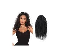 Extensiones de pelo brasileño rizado con cordón para coleta, 20,3-66 cm, para uso diario (24 pulgadas)