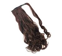 Extensiones de pelo, clip de extensión de pelo ondulado, largo rizado, ajustable, gancho y bucle, pelucas de mujer, extensión de cola de pony, para mujeres (2/33#)