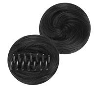 Extensiones de pelo con pinza para mujer, anillo de bola con clip, elegante moño espacial, extensiones de pelo para mujer