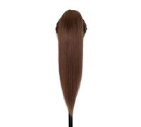 Extensiones de pelo humano con clip para mujeres para el uso diario (marrón medio, 22 pulgadas, 120 g)