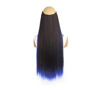Extensiones de pelo liso 3/4 de uso diario de 60 cm para toda la cabeza, una pieza, 5 clips, extensiones de cabello con clip para mujer, múltiples estilos (2H61C)