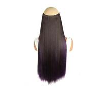 Extensiones de pelo liso 3/4 de uso diario de 60 cm para toda la cabeza, una pieza, 5 clips, extensiones de cabello con clip para mujer, múltiples estilos (2H73C)
