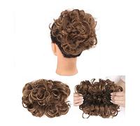 Extensiones de pelo para moño desordenado, peines con clip en extensiones de cola de caballo para mujeres, extensiones de moño de pelo rizado desordenado, postizo, moños, fácil estiramiento, resalta