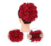 Extensiones de pelo para moño desordenado, peines con clip en extensiones de cola de caballo para mujeres, extensiones de moño de pelo rizado desordenado, postizo sintético Updo, moños fáciles de es