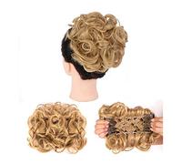 Extensiones de pelo para moño desordenado, peines con clip en extensiones de cola de caballo para mujeres, extensiones de moño de pelo rizado y desordenado, postizos, moños fáciles de estirar, resal
