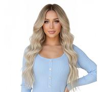 Extensiones de pelo rizado | 45 cm pinzas naturales invisibles resistentes al calor - postizos de aspecto natural | Para mujeres, madres, novias, estudiantes, vida cotidiana, trabajo, eventos, bodas