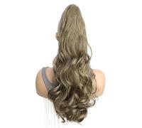 Extensiones de pelo sintético ondulado de 50 cm de largo, cola de caballo rizada, postizo con clips, para uso diario Para uso diario(18)