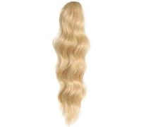 Extensiones de pelo sintético Ponytail de 18 pulgadas de largo, ondulado, clip en cola de caballo, extensiones de pelo sintético con fijación de garras para mujeres para uso diario (T4/27/30)