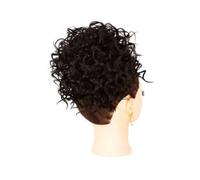 Extensiones de pelo sintético rizado con cola de ponytail afro Puff Bun Clip para mujer, uso diario de fiesta, color marrón y negro