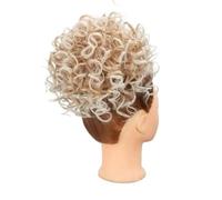 Extensiones de pelo sintético rizado con cola de ponytail afro Puff Bun Clip Updo para mujer, uso diario de fiesta (22h613)