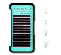 Extensiones de pestañas CC Curl 0.07 Rapid Volume Lash Extensions Easy Fan 3D 4D 5D 6D 7D 10D Automática Blooming Flower Lashes Self Fanning Lashes Russian Volume Individual Lashes (CC-0,07,8-15 mm)