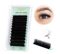 Extensiones de pestañas de volumen ruso, curvatura en D 0.10 Espesor Mezcla de 8-15 mm Longitud Extensiones de pestañas en volumen 2D 3D 5D 8D 10D pestañas postizas de seda simple natural de EMEDA