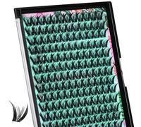 Extensiones de Pestañas Manga Cluster Lashes 168Pcs Extensiones de Pestañas Look Húmedo Ultra Finas Banda de Pestañas Invisibles Extensiones de Pestañas Spiky Anime de Ancho Largo (Gatito, C-12mm)