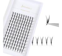 Extensiones de pestañas manga prefabricadas 5D en forma de W, forma de pirámide en forma de V, abanicos de volumen, pestañas en racimo de pestañas de 9 a 15 mm, para cosplay de anime (alas en V, D, 12